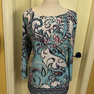 Elegant Paisley Print Women's Top